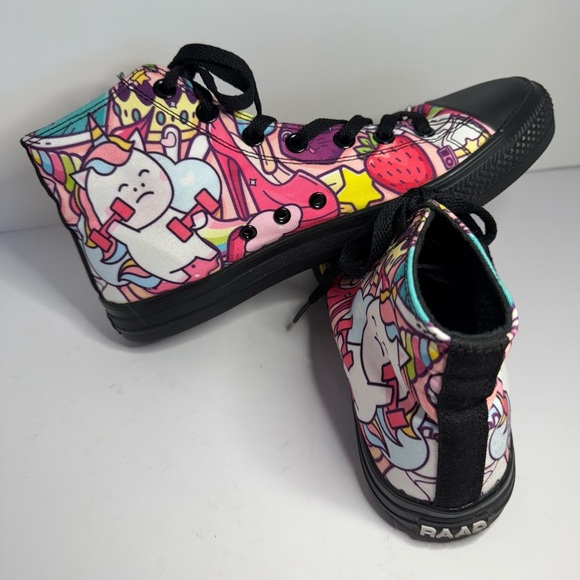 RAAD high top shoe. Unicorn cartoon. W 8.5 M 7 - Picture 9 of 11